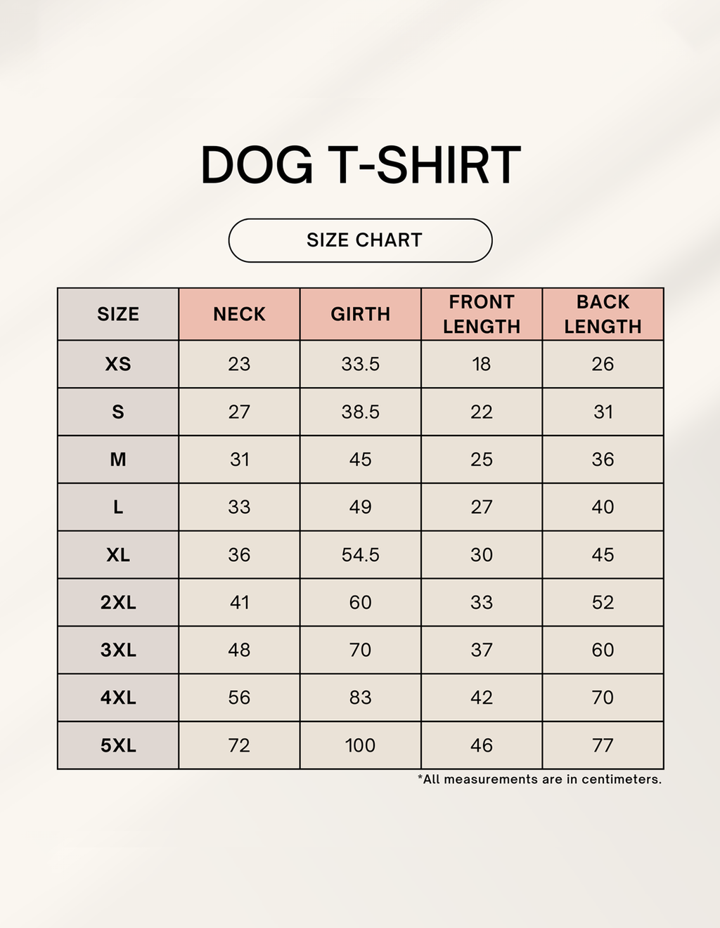 Color_Size Chart